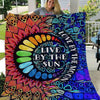 Live By The Sun, Love By The Moon Hippie Blanket Fleece & Sherpa