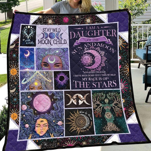Manta hippie de vellón y sherpa Soy hija del sol y la luna