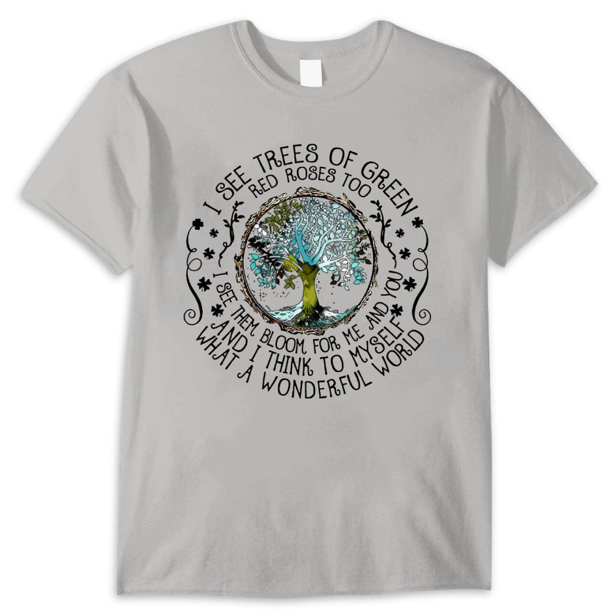 Veo árboles de color verde. Camiseta hippie