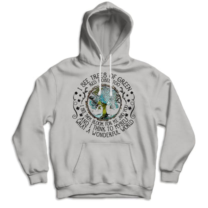 Veo árboles de color verde. Camiseta hippie
