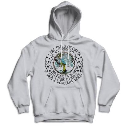 Veo árboles de color verde. Camiseta hippie