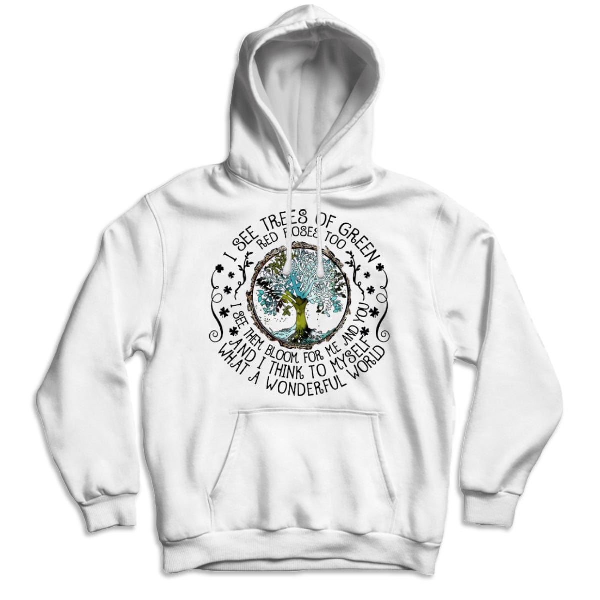 Veo árboles de color verde. Camiseta hippie