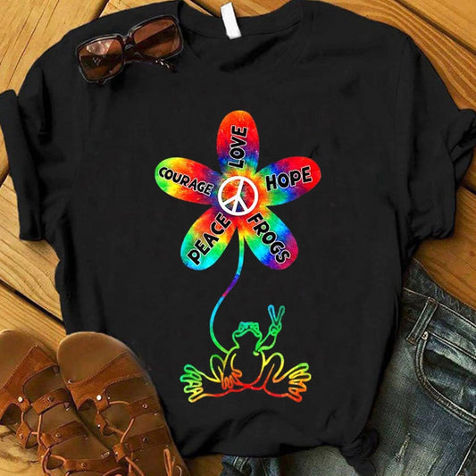 Camisetas hippies de paz, amor y esperanza
