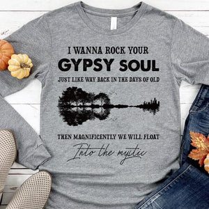 Hippie Soul Hoodie, Shirt I Wanna Rock Your Gypsy Soul Guitar Tree