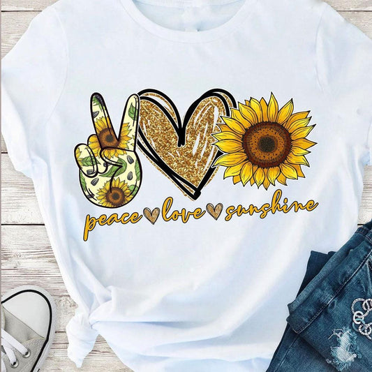 Camisa hippie Peace Love Sunshine, camisa hippie Sun