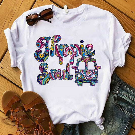 Alma Hippie Con Furgoneta, Camisetas Hippies