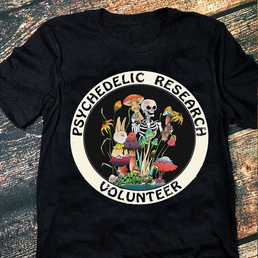 Voluntaria de investigación psicodélica, camisetas hippies
