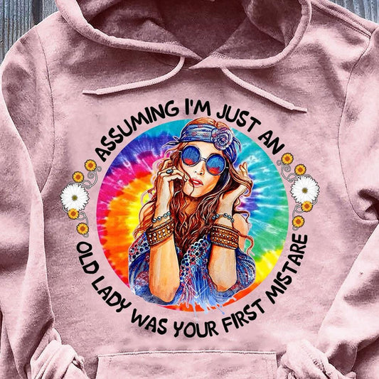 Suponiendo que soy una anciana fue tu primer error, camisetas hippies
