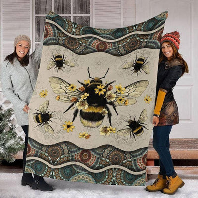 Flower & Bee, Hippie Blanket Fleece & Sherpa