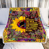 She Whispered Back I Am The Storm With Sunflower, Hippie Blanket Fleece & Sherpa