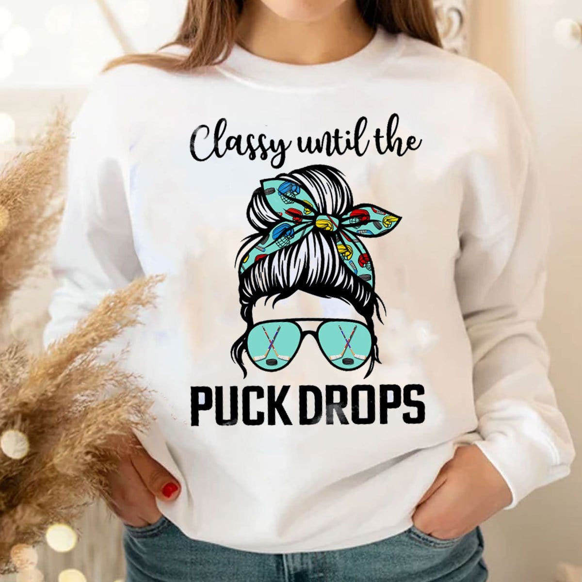 Sudadera con capucha y camisetas de hockey con clase hasta que cae el disco