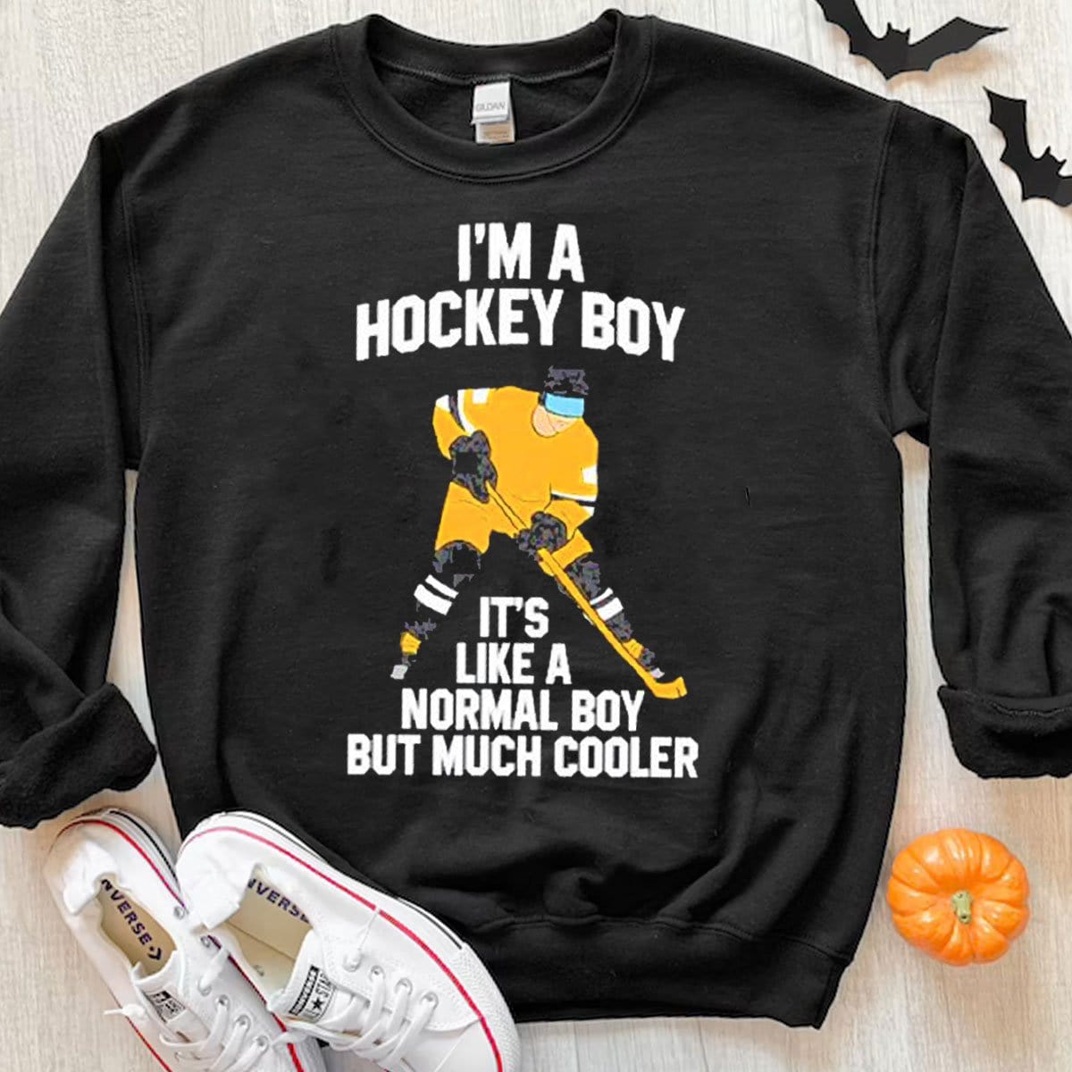 Soy un chico de hockey, es como un chico normal pero mucho más genial Sudadera con capucha, camisetas