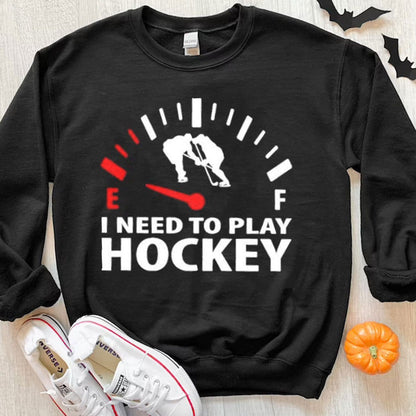 Sudadera con capucha y camiseta "Necesito jugar al hockey"