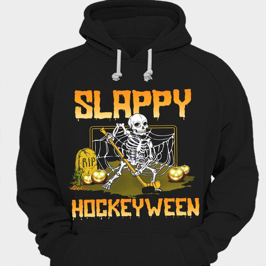 Camiseta de hockey de Halloween de Slappy Hockeyween
