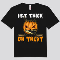 Hat Trick Or Treat Halloween Hockey Shirt