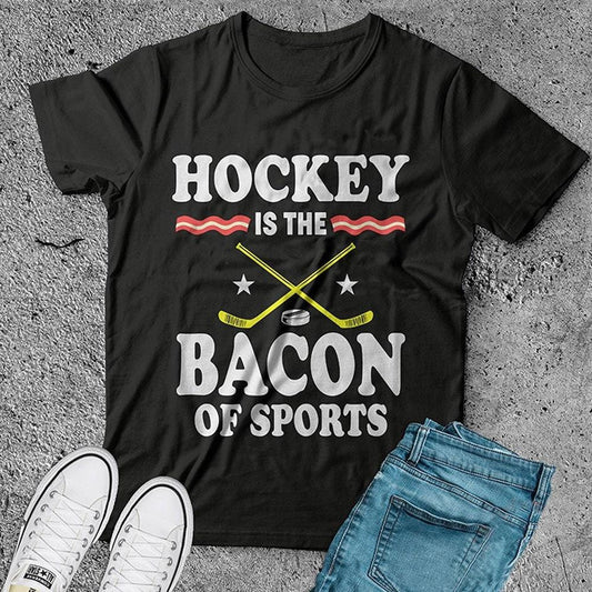Camiseta de hockey, el hockey es el tocino de los deportes, camisetas divertidas de hockey