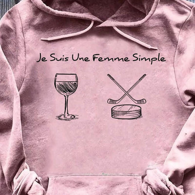 Hockey Hoodie Je Suis Une Femme Simple French Hockey Shirt