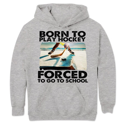 Nacido para jugar al hockey, obligado a ir a la escuela, camisetas de hockey