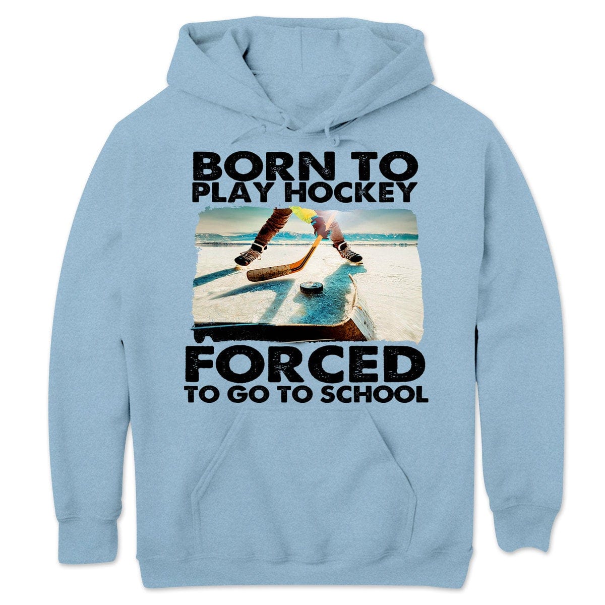 Nacido para jugar al hockey, obligado a ir a la escuela, camisetas de hockey