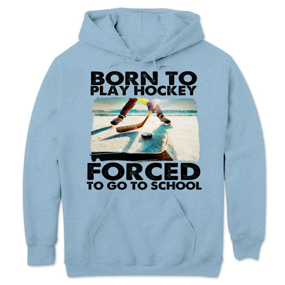 Nacido para jugar al hockey, obligado a ir a la escuela, camisetas de hockey