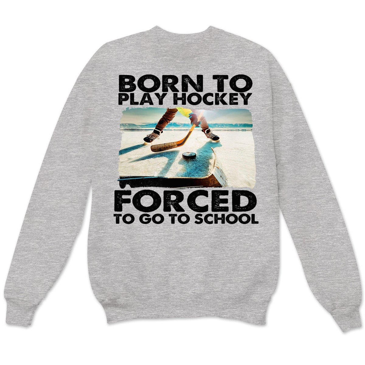 Nacido para jugar al hockey, obligado a ir a la escuela, camisetas de hockey