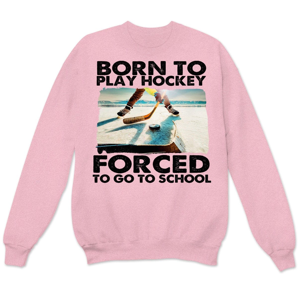 Nacido para jugar al hockey, obligado a ir a la escuela, camisetas de hockey