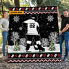 Personalized Christmas Hockey Blanket Fleece & Sherpa