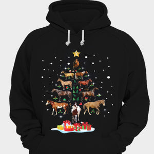 Christmas Tree Horse Shirts