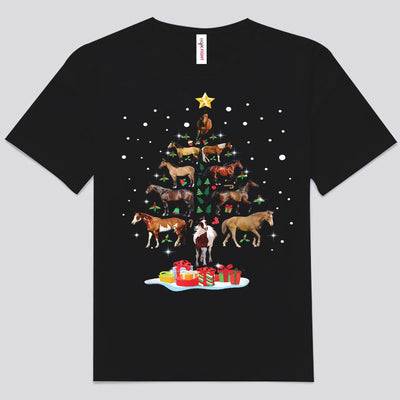 Christmas Tree Horse Shirts