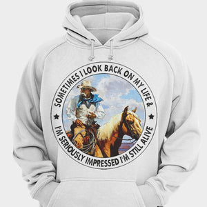 A veces miro hacia atrás en mi vida y me sorprende mucho que todavía esté vivo. Camisetas de caballos