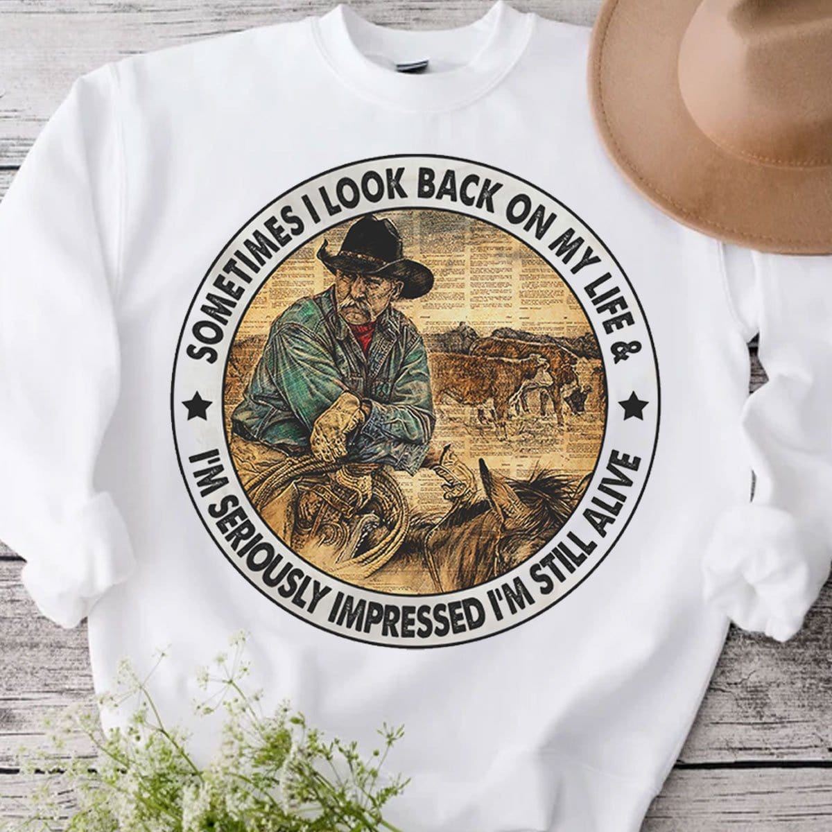 A veces miro hacia atrás en mi vida y me sorprende mucho que todavía esté vivo. Camisetas de caballos