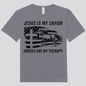 Jesús es mi salvador Los caballos son mi terapia Camisetas