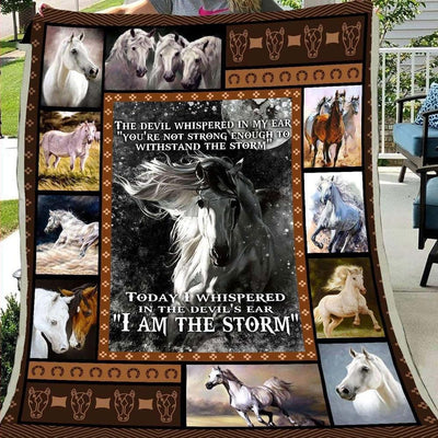 I Am The Storm, Racing Horse Blanket Fleece & Sherpa