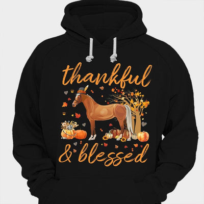 Thankful & Blessed Thanksgiving Horse Shirts