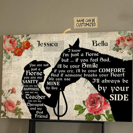 No eres solo un caballo, eres mi cordura, póster de caballo personalizado, lienzo