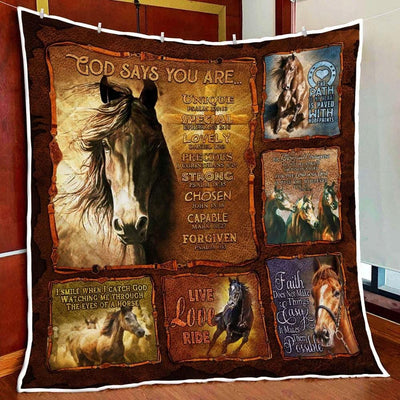 God Says You Are, Riding Horse Blanket Fleece & Sherpa