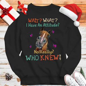 ¿Qué? ¿Tengo una actitud? Sudadera con capucha y camisetas de caballos