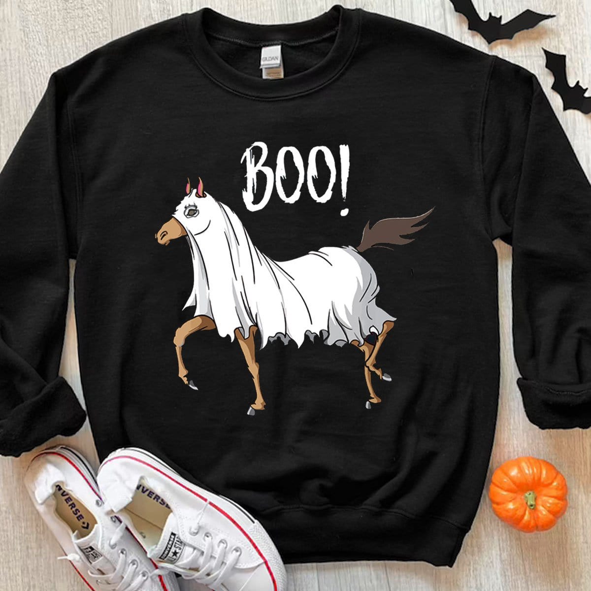 Sudadera con capucha y camisetas de Halloween de Boo Horse