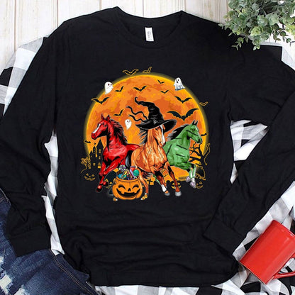Sudadera con capucha y camisetas de Halloween con diseño de caballo