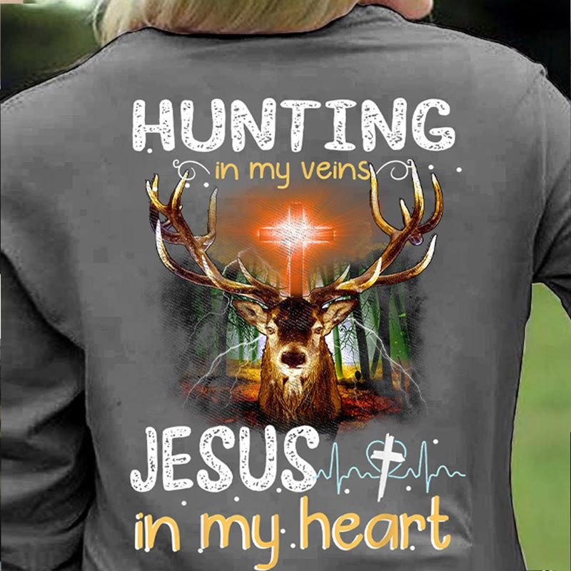 Hunting In My Veins & Jesus In My Heart Shirts