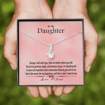 To My Daughter Necklace From Mom - You're The Reason For My Happiness