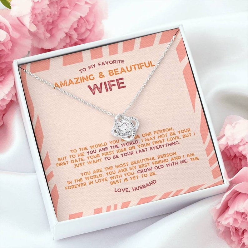 To My Favorite Amazing & Beautiful Wife Necklace - You Are The Best Most Beautiful Person In The World