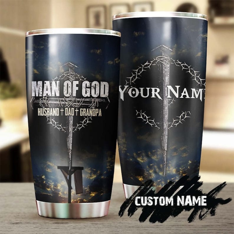 Personalized Man Of God Father's Day Tumbler