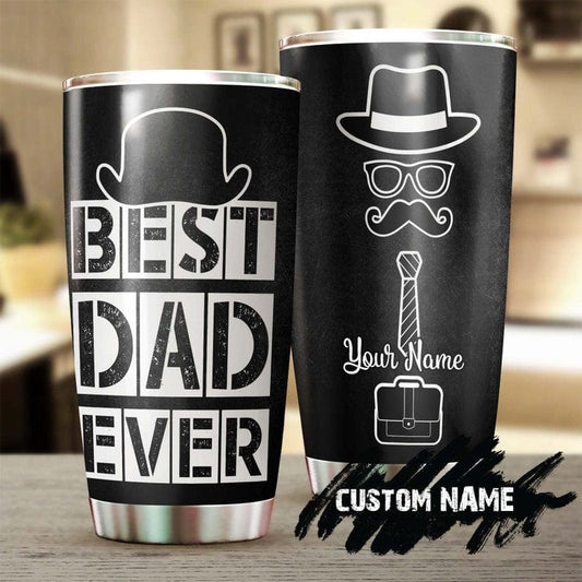 Vaso personalizado para el Día del Padre con el mensaje "El mejor papá del mundo"