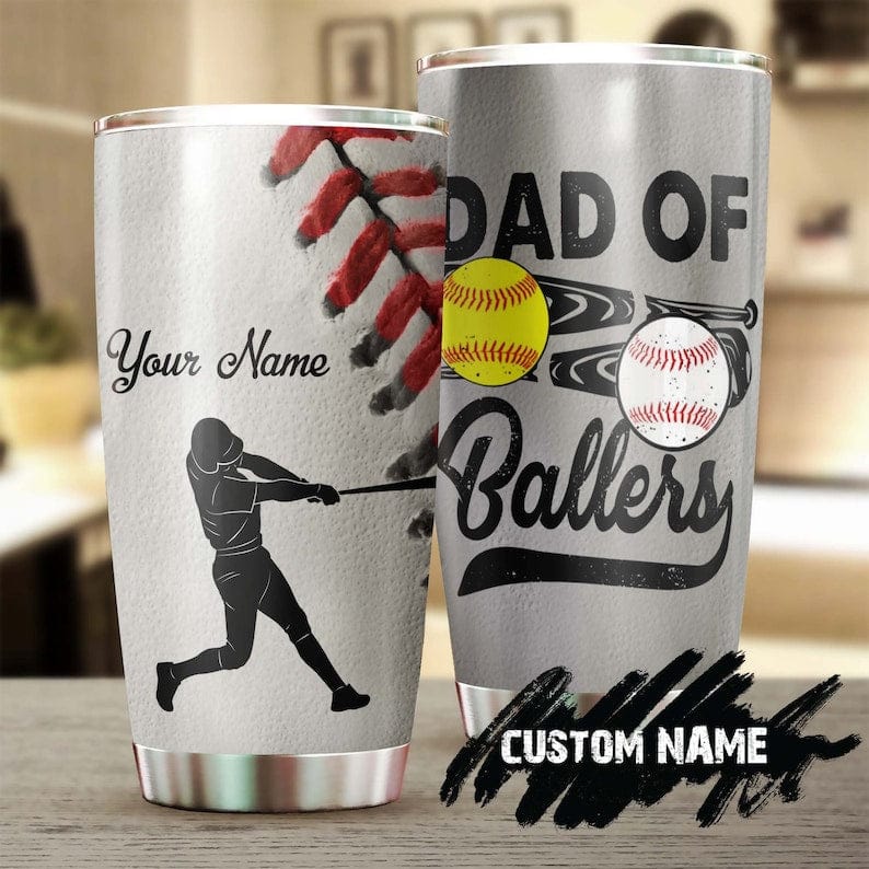 Dad Of Ballers American Flag Funny Baseball Softball Dad Shirt, Fathers Day  Ideas Gift For Dad - Family Gift Ideas That Everyone Will Enjoy