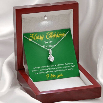 Merry Christmas to My Daughter - Alluring Beauty Necklace - You Are Loved More Than You Know