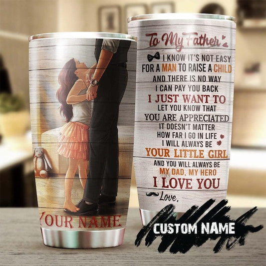 Vaso personalizado para el día del padre, regalo de mi hija