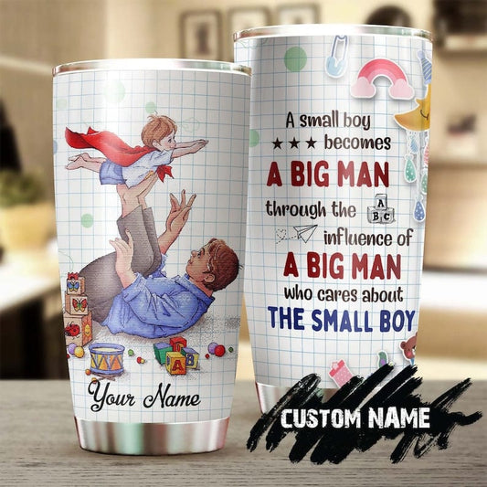 Vaso personalizado para el Día del Padre, padre e hijo