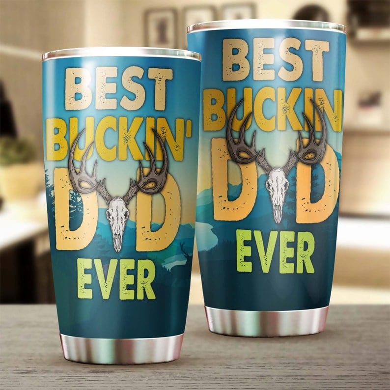 El mejor papá ciervo de todos los tiempos Vaso para el día del padre con ciervo