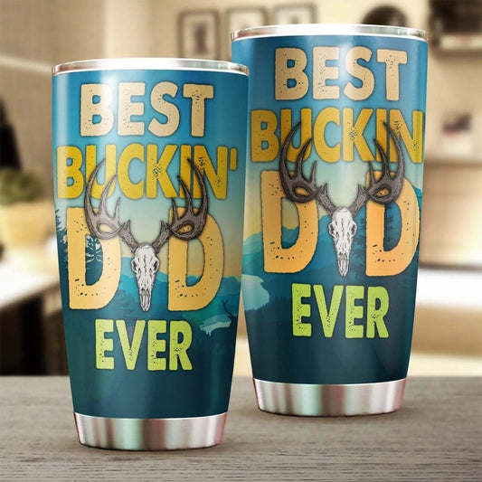 El mejor papá ciervo de todos los tiempos Vaso para el día del padre con ciervo